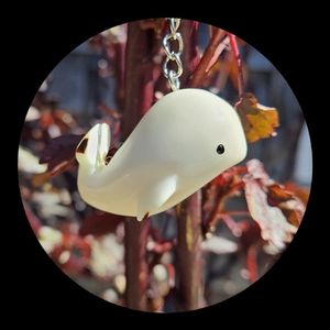 Handmade Whale Tagua keychain
